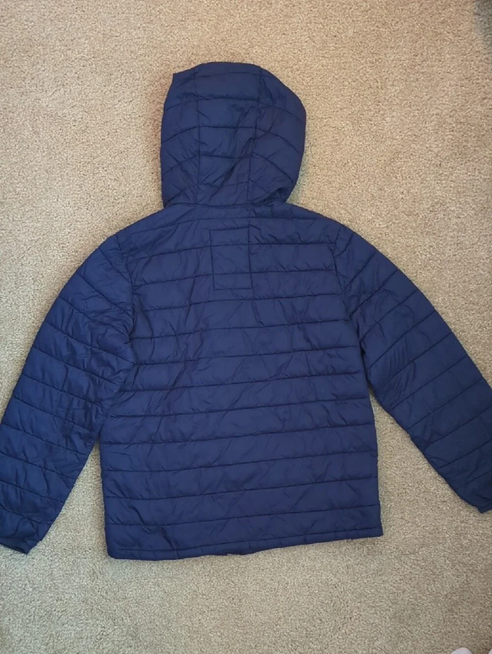 GAP Navy Hooded Lightweight Puffer Jacket